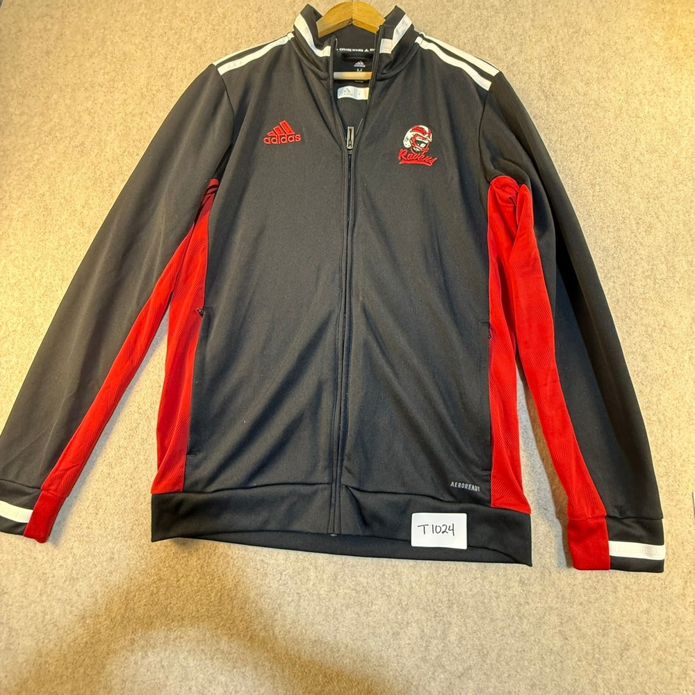 Adidas Aeroready Mens Ravens Football Track Jacket Black Red Full Zip Size M